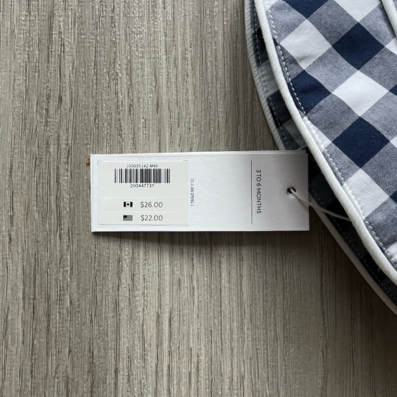 NWT Janie and Jack Gingham Bucket Hat & NWT Striped Palm Bucket Hat White 3-6M - Picture 8 of 14